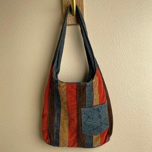 Denim & Corduroy Patchwork Purse